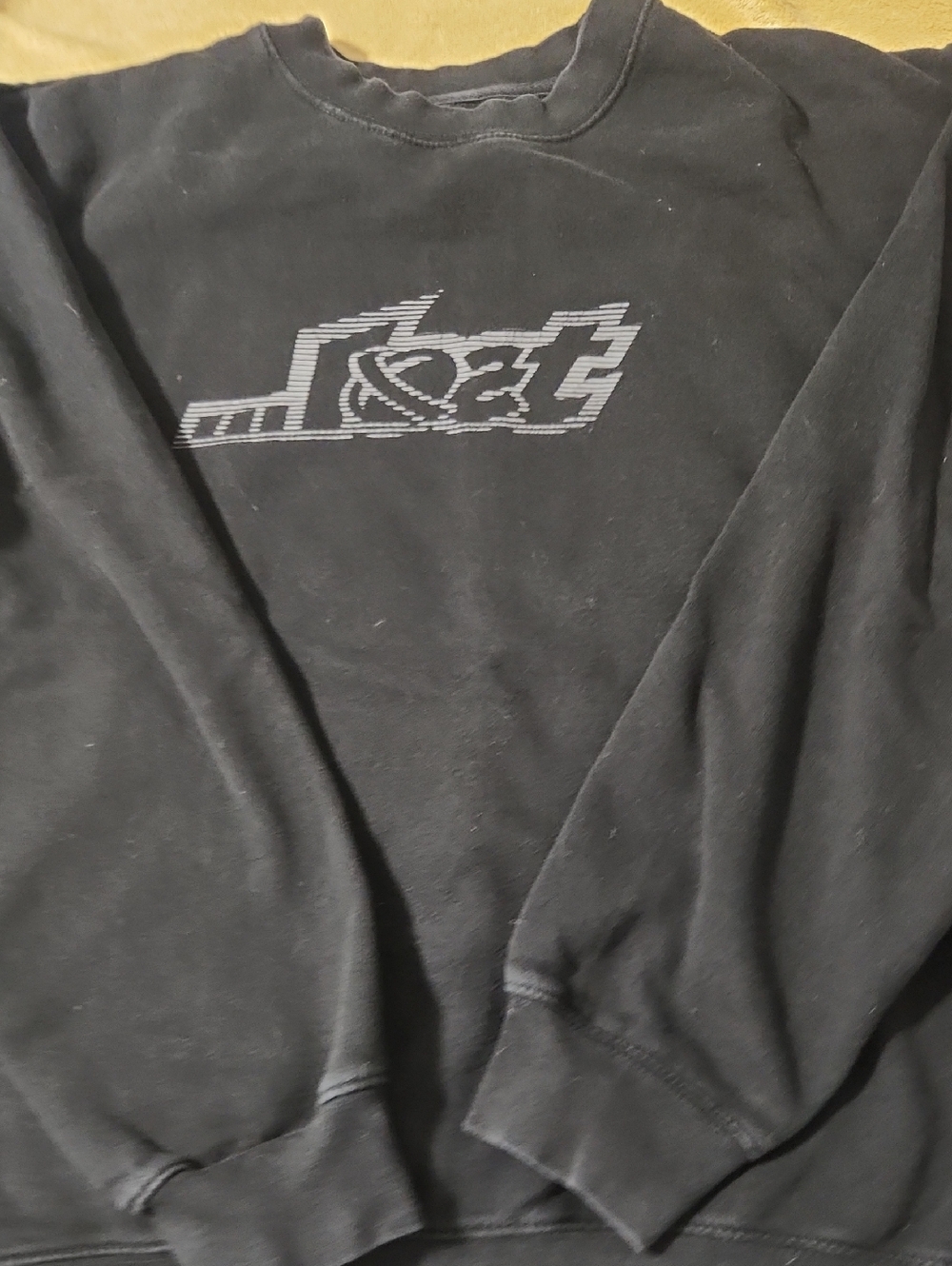 Men's L Black LOST enterprises Sweatshirt Surf Large Space Pullover Sweater Tee